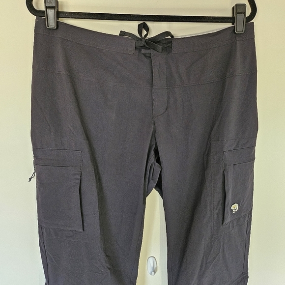 VGUC Mountain Hardware Convertible Cargo Pants Hiking Black Women Sz 12 - Picture 3 of 16